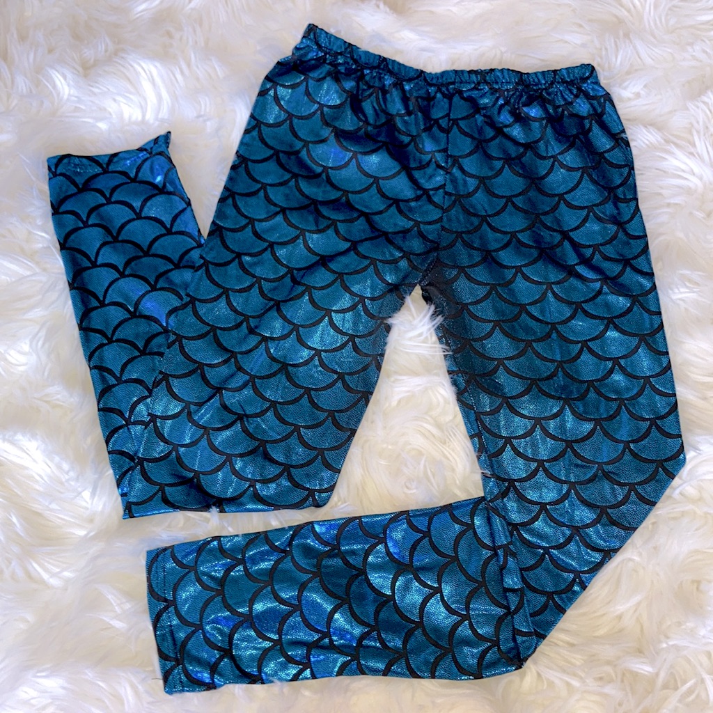 Metallic Mermaid Fashion Leggings
